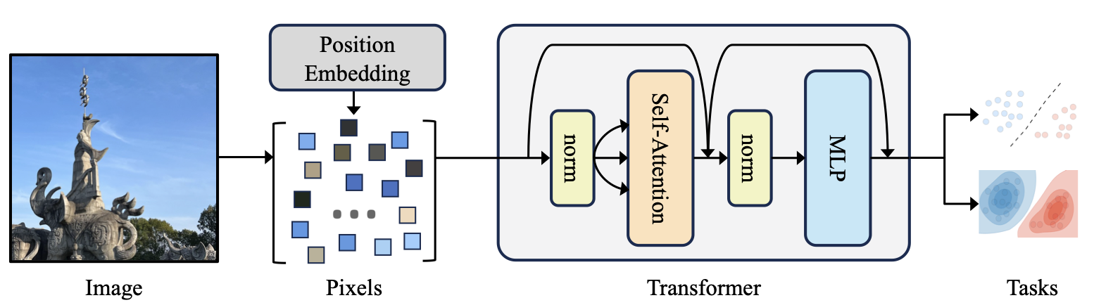 An Image is Worth More Than 16x16 Patches: Exploring Transformers on Individual Pixels